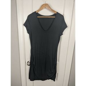Athleta Black V-neck with Side Ruching